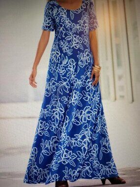 Stretch Cotton Maxi Tee Dress